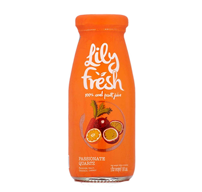 lily fresh - imported passion fruit orange carrot juice - 180 ml